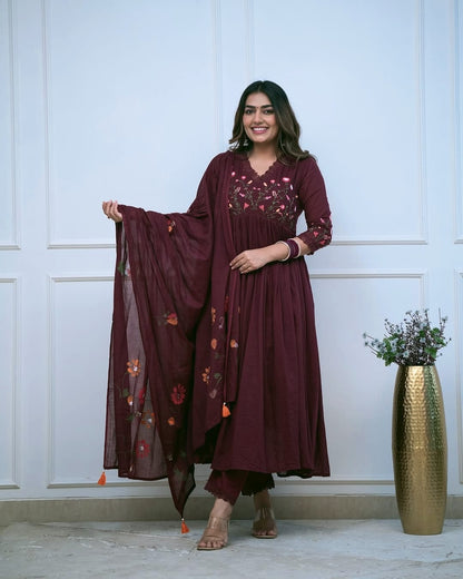 Beautiful embroidery and sequence work Set For Women
