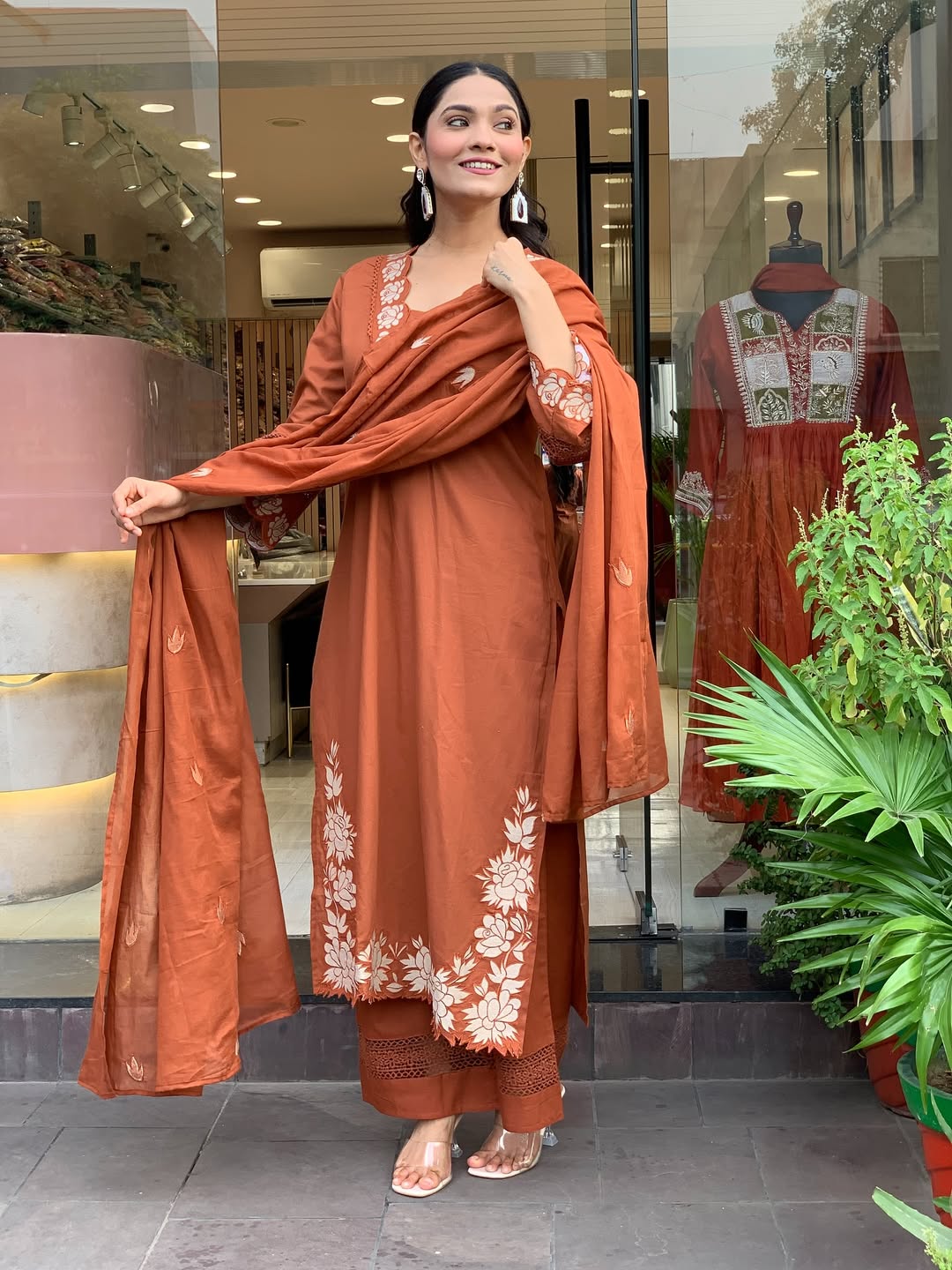 Gazal Premium Cotton Embroidered Pant Set