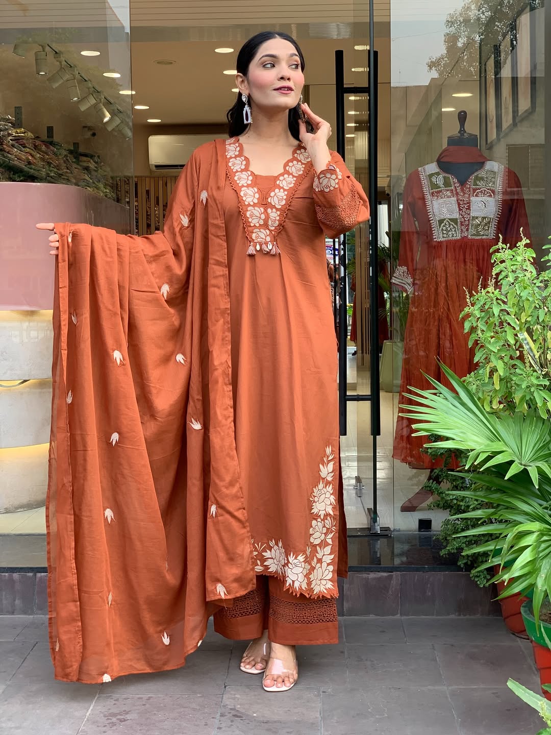 Gazal Premium Cotton Embroidered Pant Set