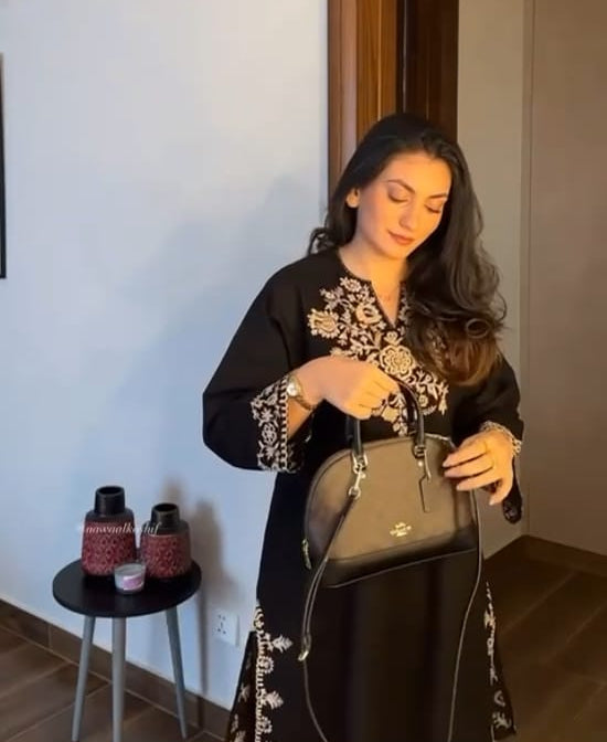 Black Embroidered Kurta Pant Set for Women