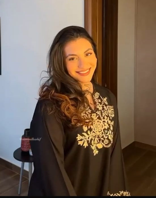 Black Embroidered Kurta Pant Set for Women